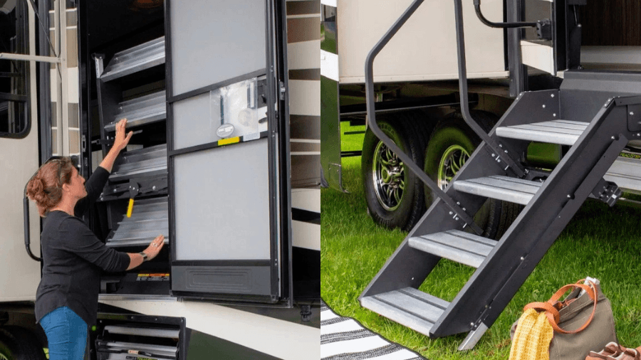 Lippert Solid Step 26 Quad Manual RV Step Assembly