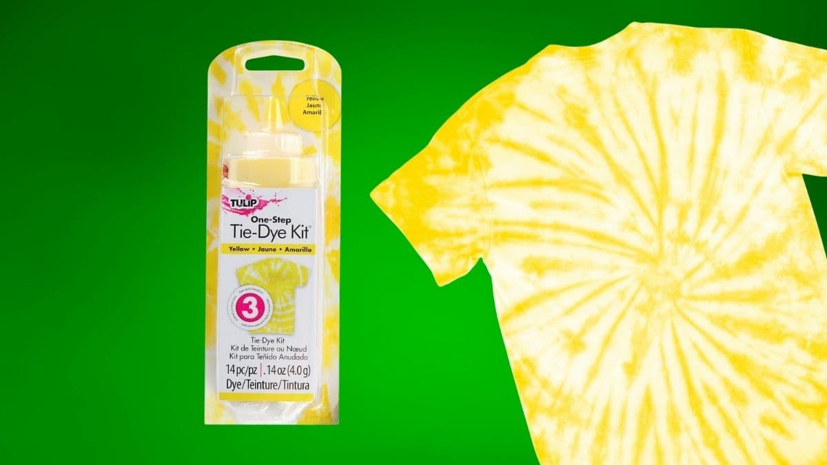 Tulip One-Step Tie-Dye Kit, Vibrant Colors for Fabric 4 fl oz, Yellow