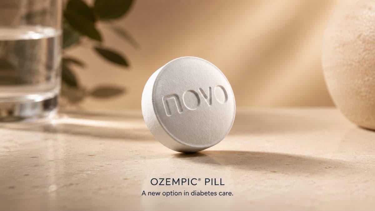 Ozempic pill containing oral semaglutide for adults with type 2 diabetes
